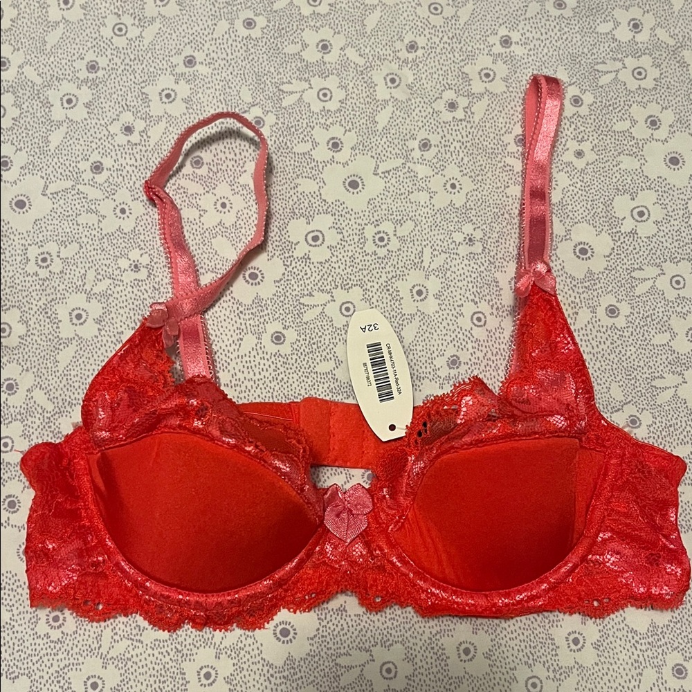 Adore Me Vibrant Red Lace Bra
